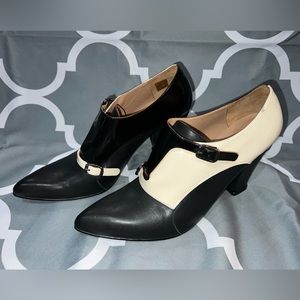 Fluevog’s Elegant Conversations “GLENHAM” Heeled monkstrap shoe